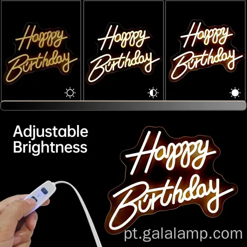 Sign de néon LED vibrante para comemorações divertidas de aniversário